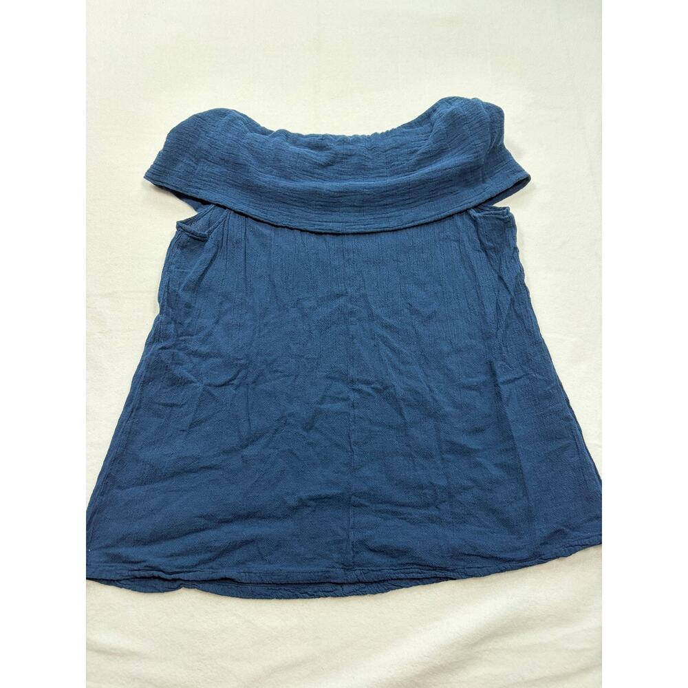 Oh My Gauze Florida Blue Off Shoulder Cotton Gauze Top Womens Size 1 Mexico - Picture 4 of 6